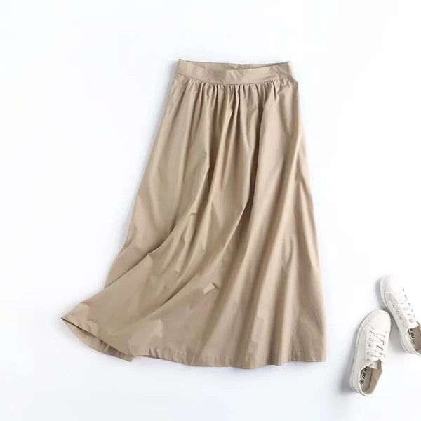 Beige Skirt With Pockets