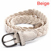 Brown White Weave Belt Hemp Rope Braid