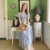 Women Dress Summer Vintage Elegant Slim Polka Dot Mesh Patchwork