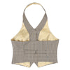 Women Female Halter Plaid Vest Backless Sleeveless Button Down