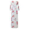 Floral Nursing Dress Chiffon Maxi Wrap Dress