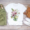 Women Flower Lady Fashion Short Sleeve Aesthetic Clothes Summer Shirt