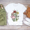 Women Flower Lady Fashion Short Sleeve Aesthetic Clothes Summer Shirt