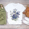 Women Flower Lady Fashion Short Sleeve Aesthetic Clothes Summer Shirt