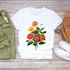 Women Flower Lady Fashion Short Sleeve Aesthetic Clothes Summer Shirt