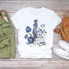 Women Flower Lady Fashion Short Sleeve Aesthetic Clothes Summer Shirt