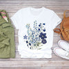 Women Flower Lady Fashion Short Sleeve Aesthetic Clothes Summer Shirt