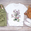 Women Flower Lady Fashion Short Sleeve Aesthetic Clothes Summer Shirt