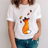 Women Graphic Mujer Camisetas Clothing Printing Fox Cartoon Animal