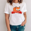 Women Graphic Mujer Camisetas Clothing Printing Fox Cartoon Animal