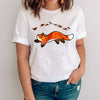 Women Graphic Mujer Camisetas Clothing Printing Fox Cartoon Animal