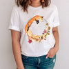 Women Graphic Mujer Camisetas Clothing Printing Fox Cartoon Animal