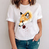 Women Graphic Mujer Camisetas Clothing Printing Fox Cartoon Animal