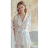 Women Sleepwear Princess Robes Pajamas.Lady Stain Stringy Selvedge