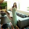 Women Slim Fit Waist Chiffon Dress  Women's Sleeveless Long Dress