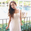 Women Slim Fit Waist Chiffon Dress  Women's Sleeveless Long Dress