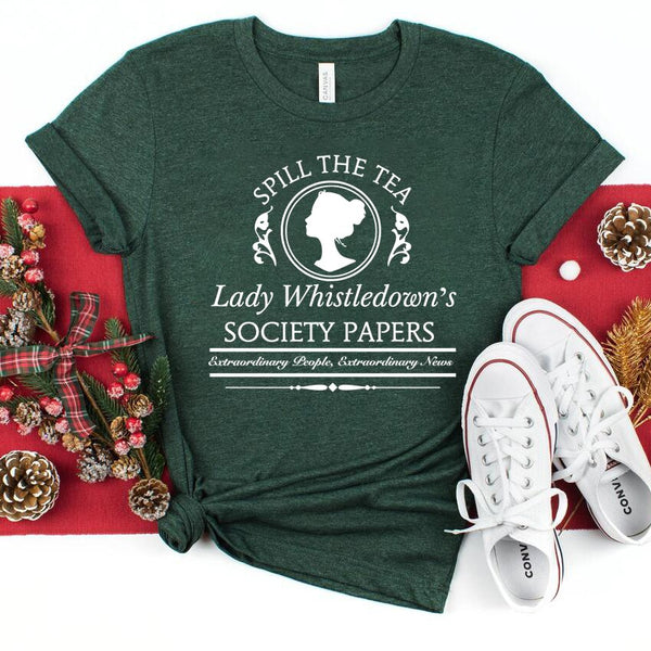 Women Spill The Tea Lady Whistledown's Shirt Bridgerton T Shirt Daphne