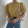 Women Sweater 2021 Summer Korean Chic Girl Gentle V Neck Single