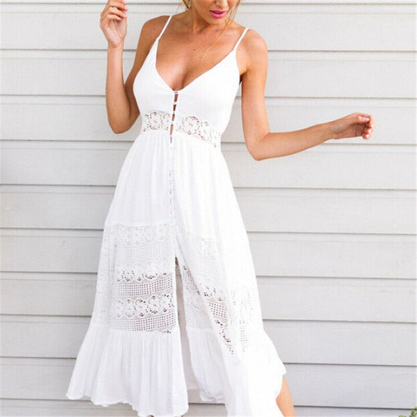 Flowy White Summer Dress