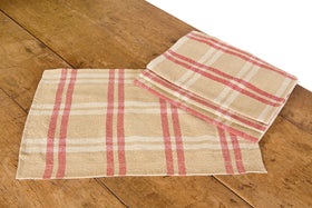 Natural Linen Check Placemats, 14