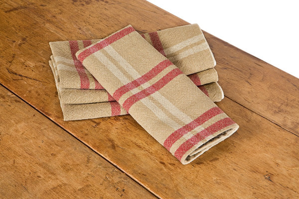 Natural Linen Check Tea Towels,14