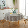 Plaid Round Tassel Tablecloth