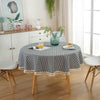 Plaid Round Tassel Tablecloth