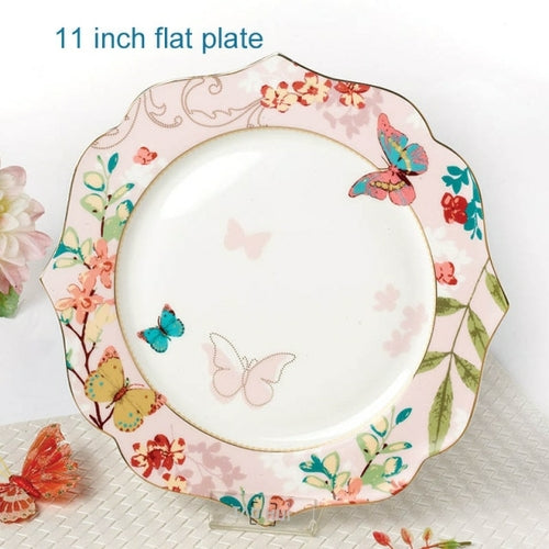 YeFine Porcelain Tableware Platter Steak Fruit Dinner Plates Flat