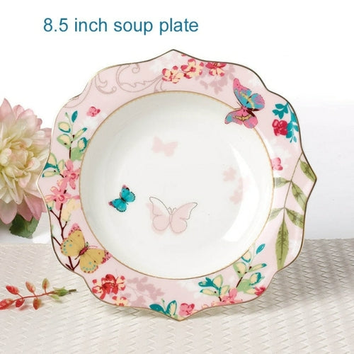 YeFine Porcelain Tableware Platter Steak Fruit Dinner Plates Flat