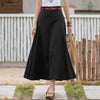 ZANZEA Patchwork Skirt Women 2021 Summer A line Midi Skirts Casual