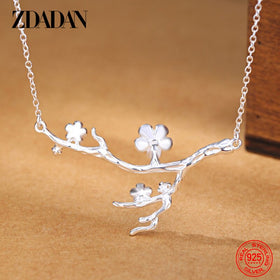 925 Sterling Silver Flower Necklace