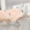 Zapatos Dama Women Fashion High Quality Silver Wedding High Heel Shoes