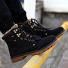 ankle boots men fashion pu leather men shoes basic black boots buckle