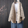 autumn and winter new products loose retro Plaid large edition long