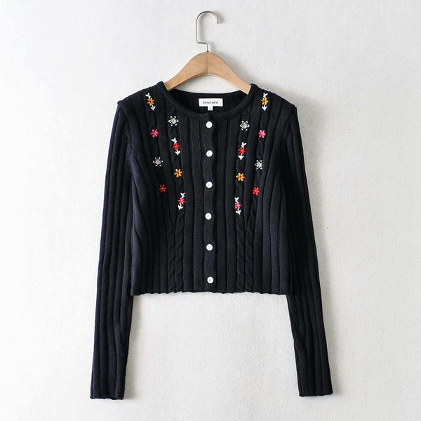 autumn knitted sweater women 2020 fashion slim print long sleeven O