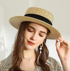 Summer Straw Hats With Ribbon