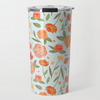 Burnt Orange Floral Travel Coffee Mug