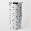 Light Blue Flower Travel Coffee Mug