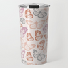 Orange & Pink Butterfly Travel Coffee Mug