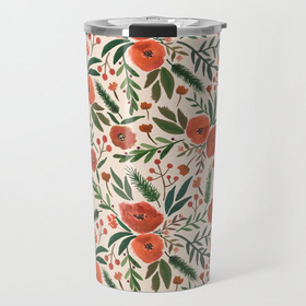 Floral Travel Coffee Mug