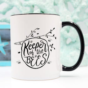 Keeper Of The Bees Coffee Mug, Bee Hive Coffee