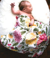 Bamboo Muslin Swaddle Floral Blanket