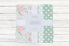 Desert Rose and Jade Polka Dot Cotton Muslin Throw Blanket