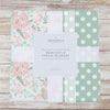 Desert Rose and Jade Polka Dot Cotton Muslin Throw Blanket