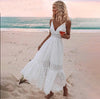 cottagecore white summer beach cotton dress